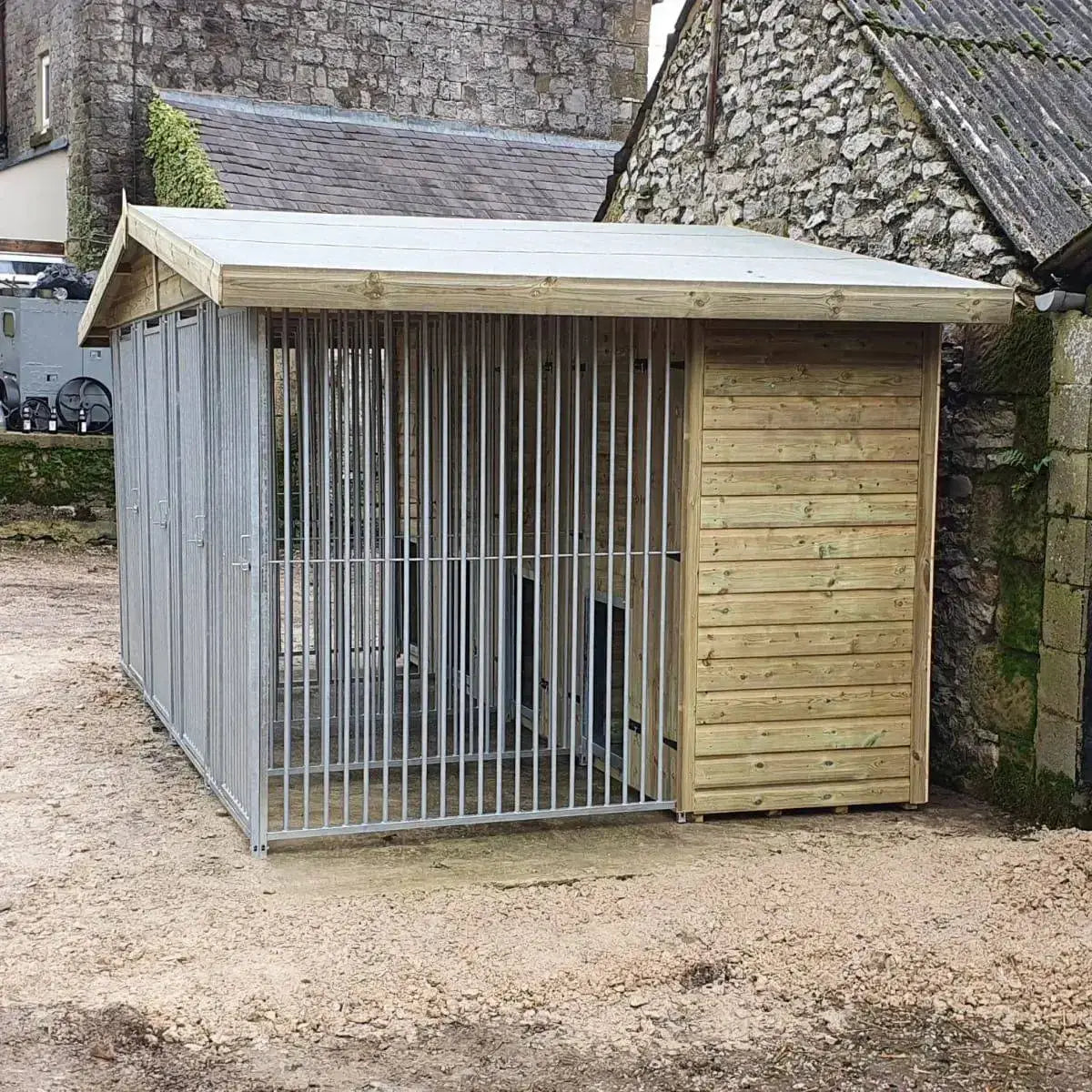 Four Bay WPC Thermal Composite Dog Kennels