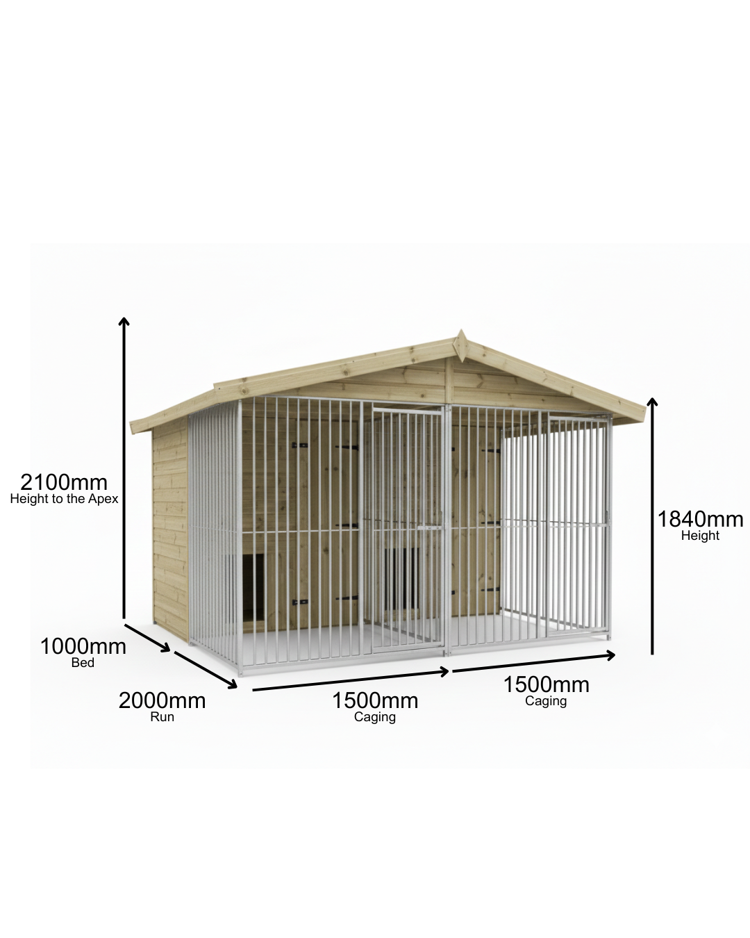 10 X 10 ft Double Dog Kennel | Installation Included