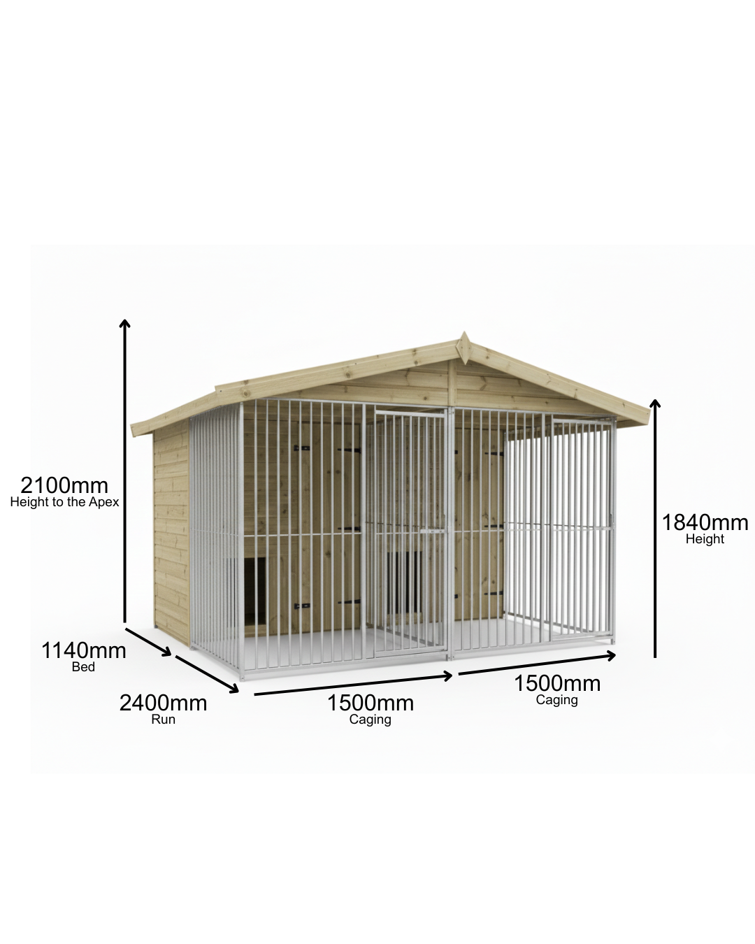 10 X 12 ft Double Dog Kennel | Installation Included