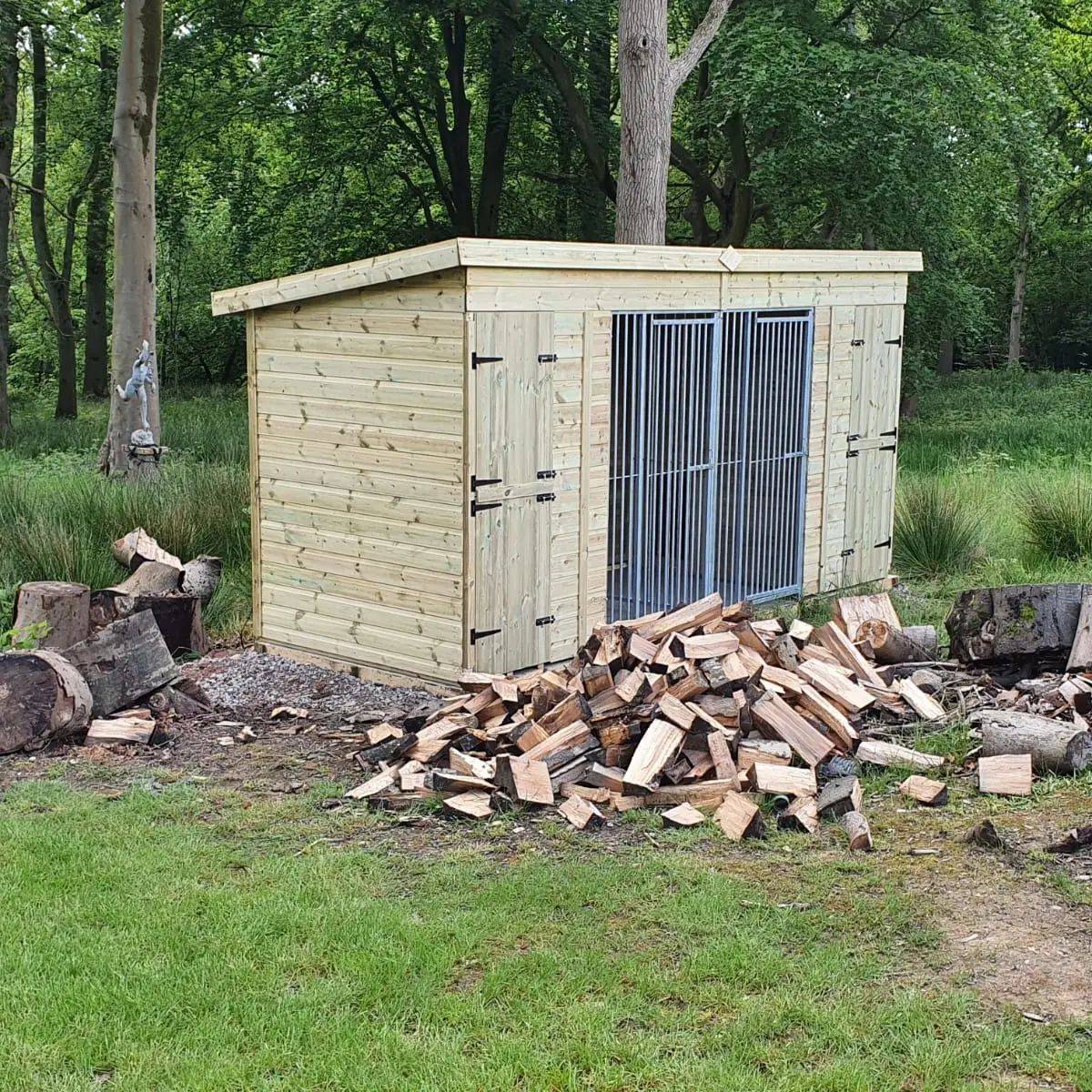 14 X 5 ft Pent Duo Kennel