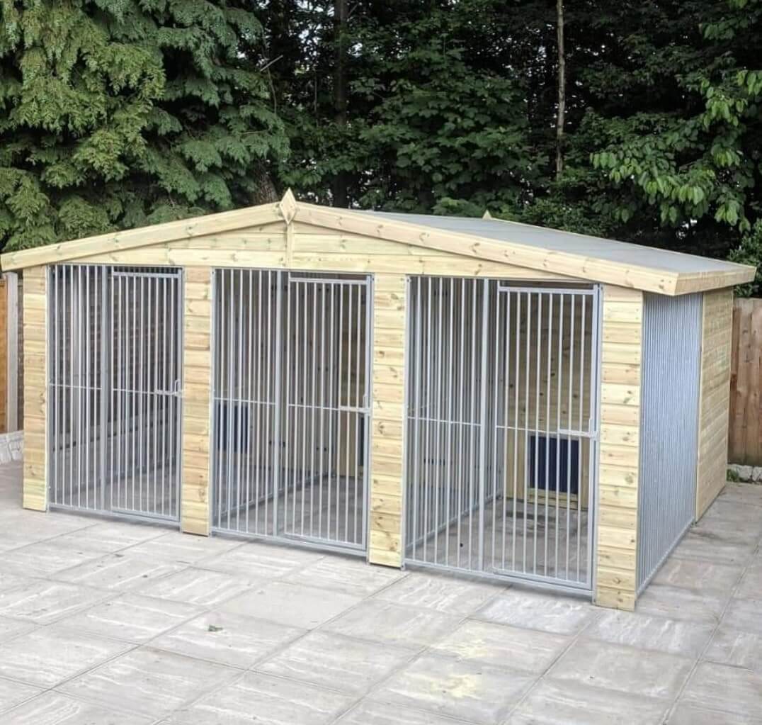 12 X 14 ft Triple Dog Kennel