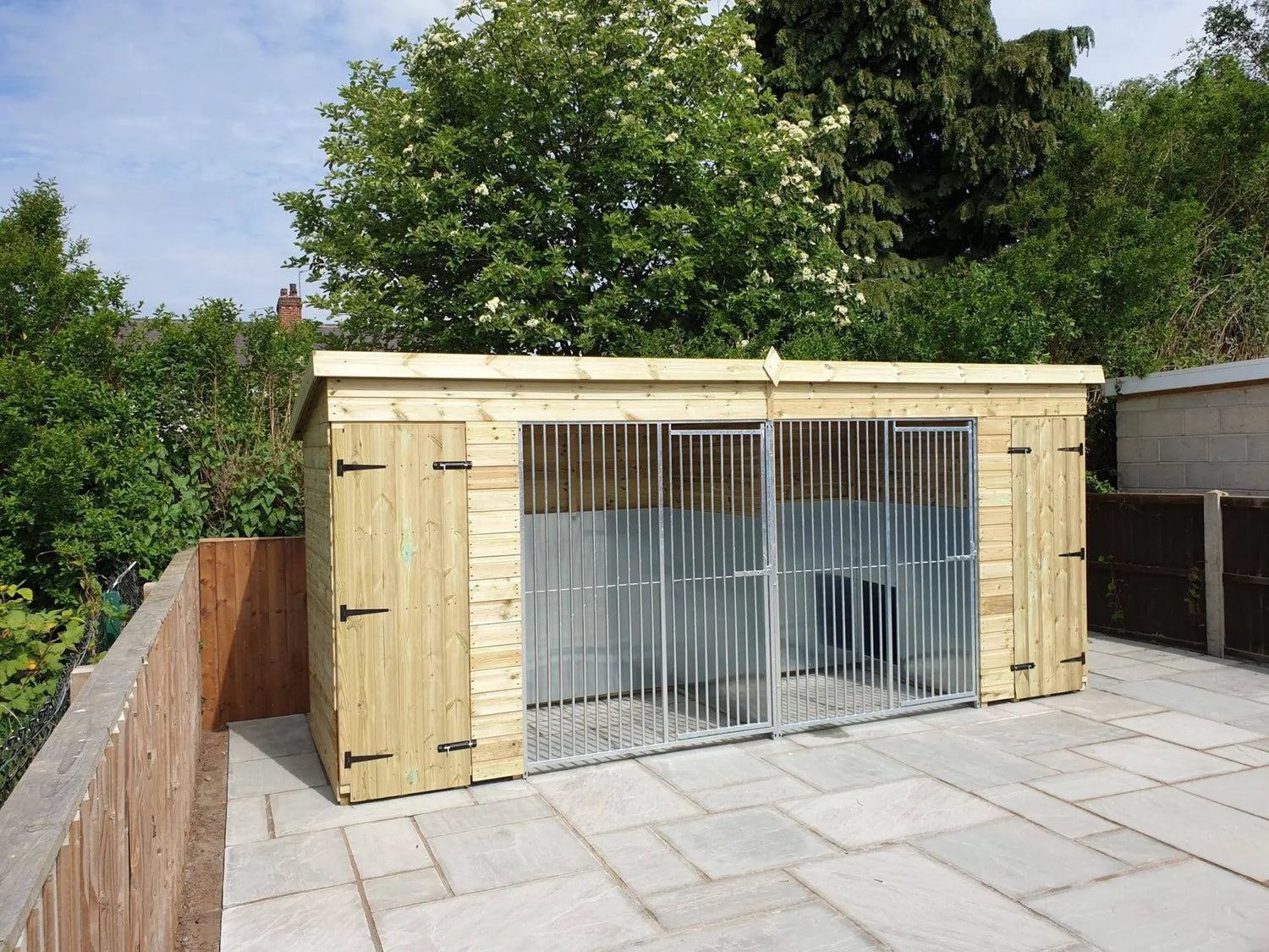 15 X 7 ft Pent Duo Kennel