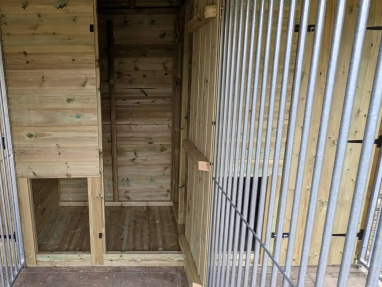 16 X 10 ft Four Bay Dog Kennel