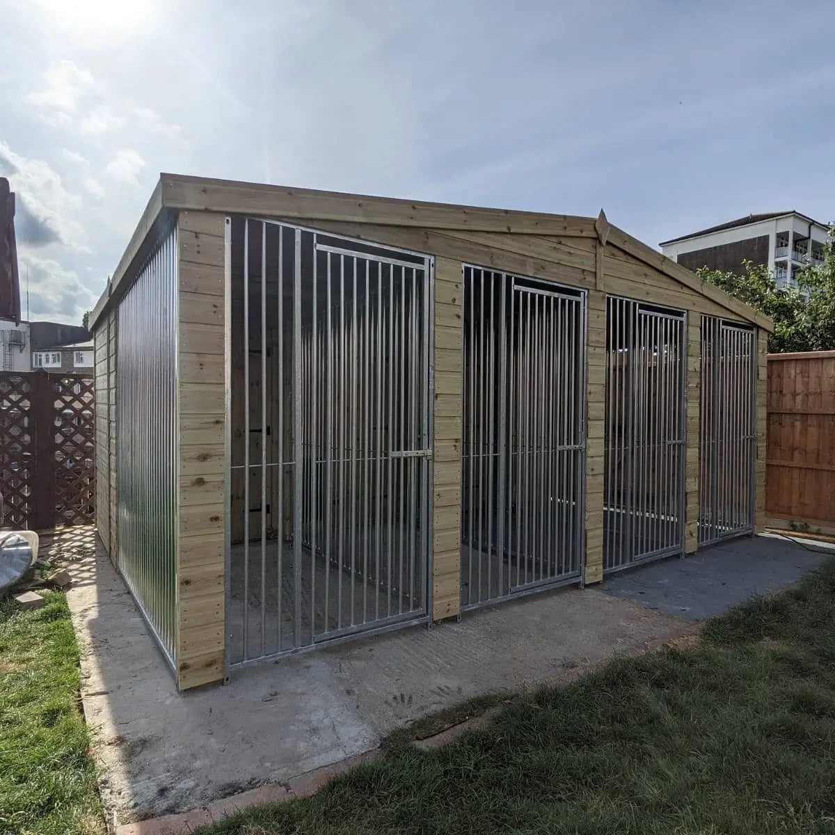 16 X 12 ft Four Bay Dog Kennel