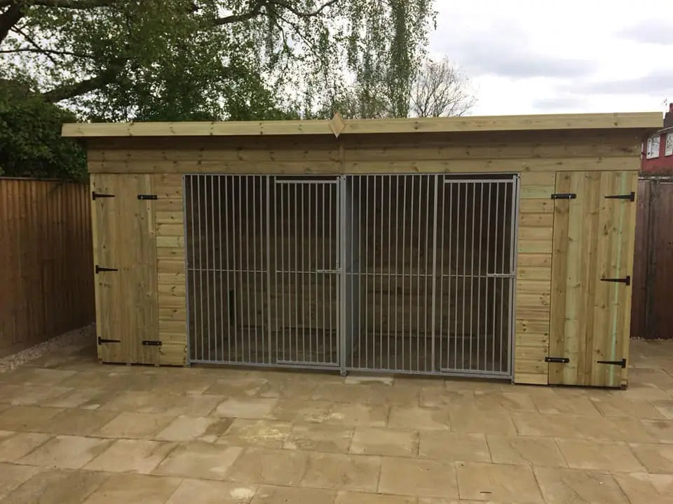 16 X 5 ft Pent Duo Kennel