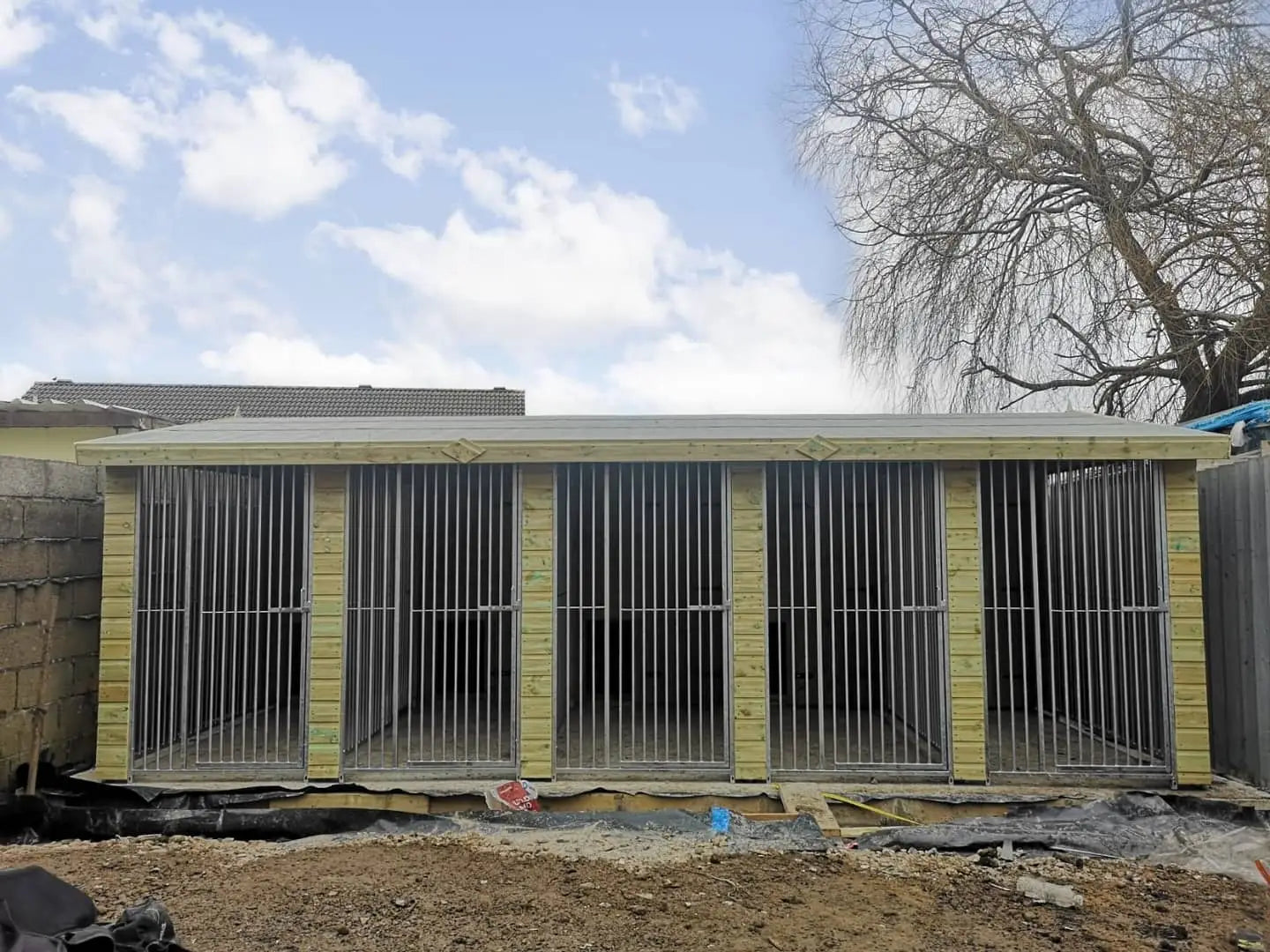 20 X 12 ft Five Bay Dog Kennel