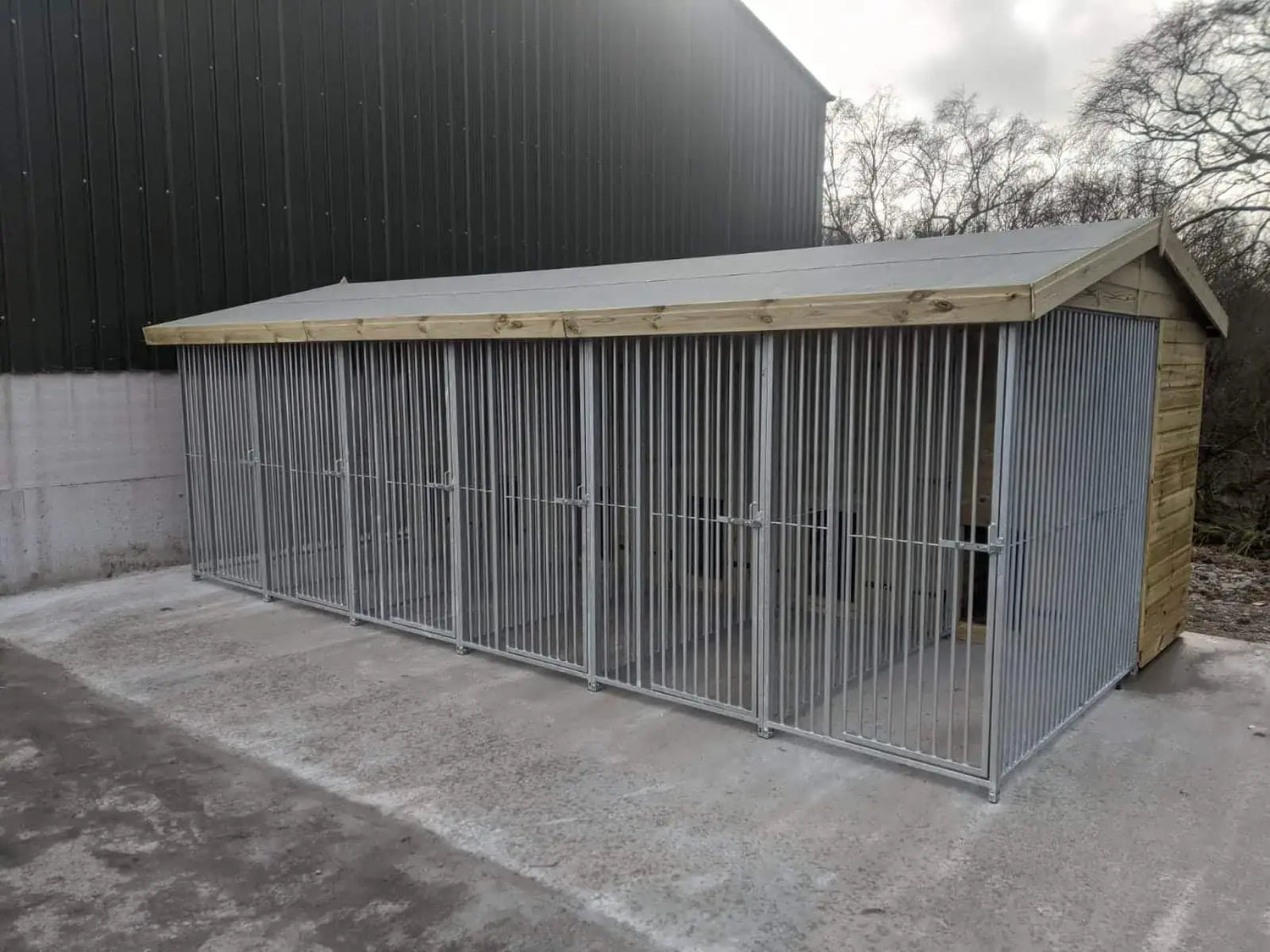 20 X 12 ft Six Bay Dog Kennel