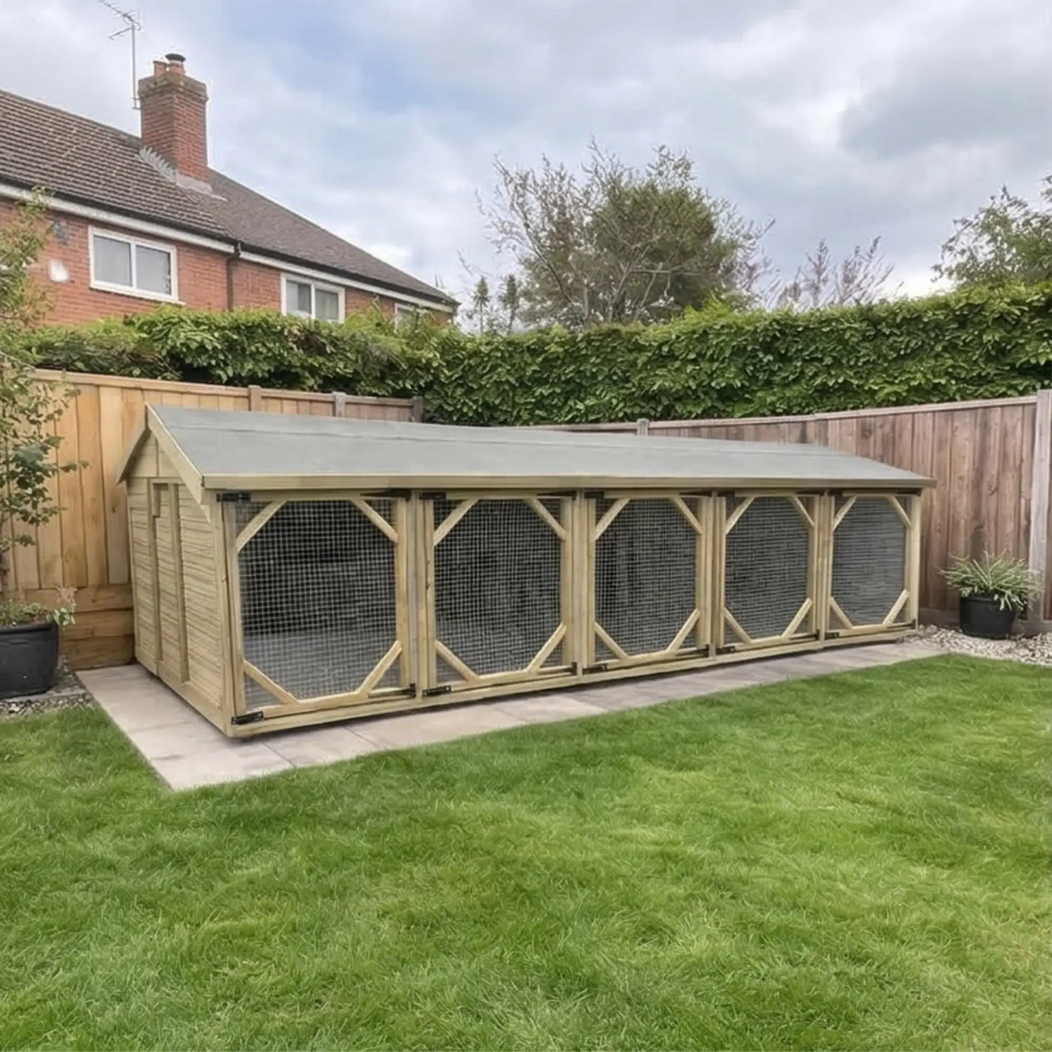 16.5 X 12 ft Five Bay Dog Kennel  / Animal Housing | Installation Included