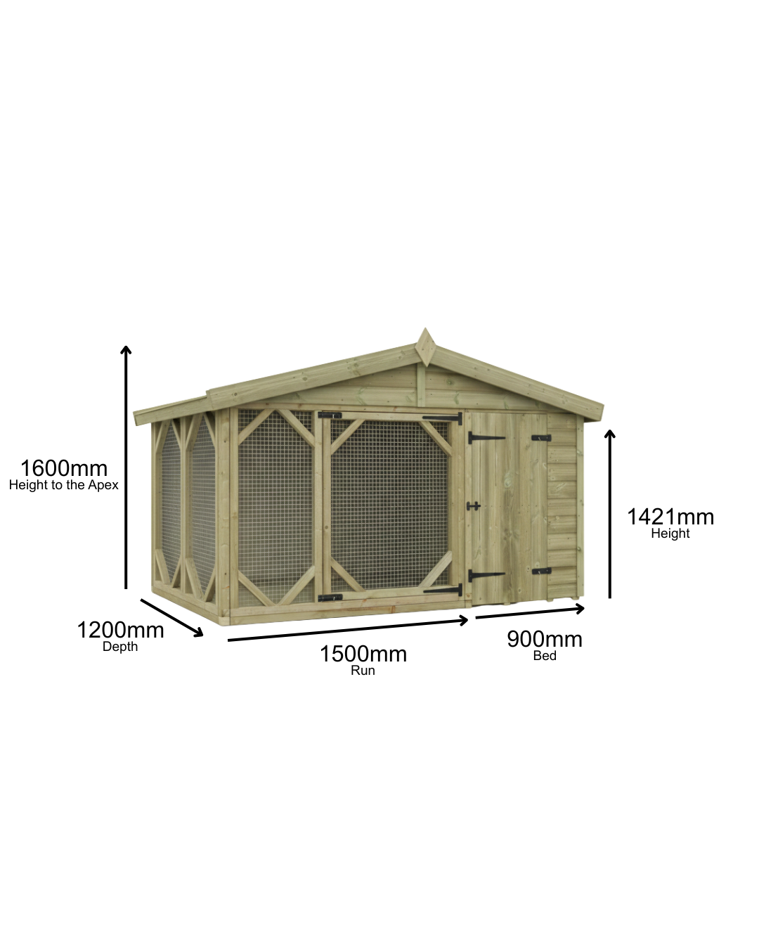 8 X 4 ft Single Dog Kennel  / Animal Housing | Installation Included
