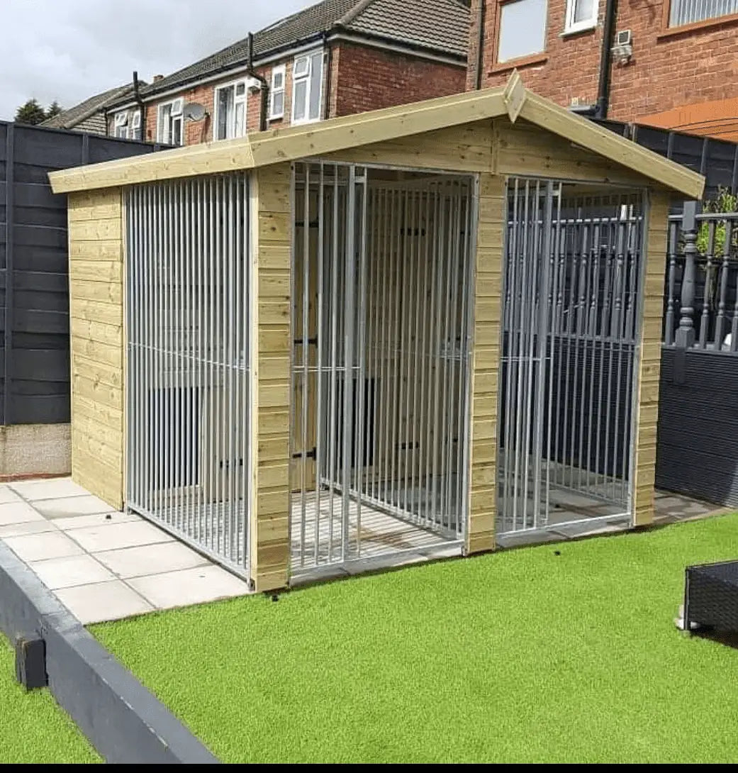 8 X 8 ft Double Dog Kennel
