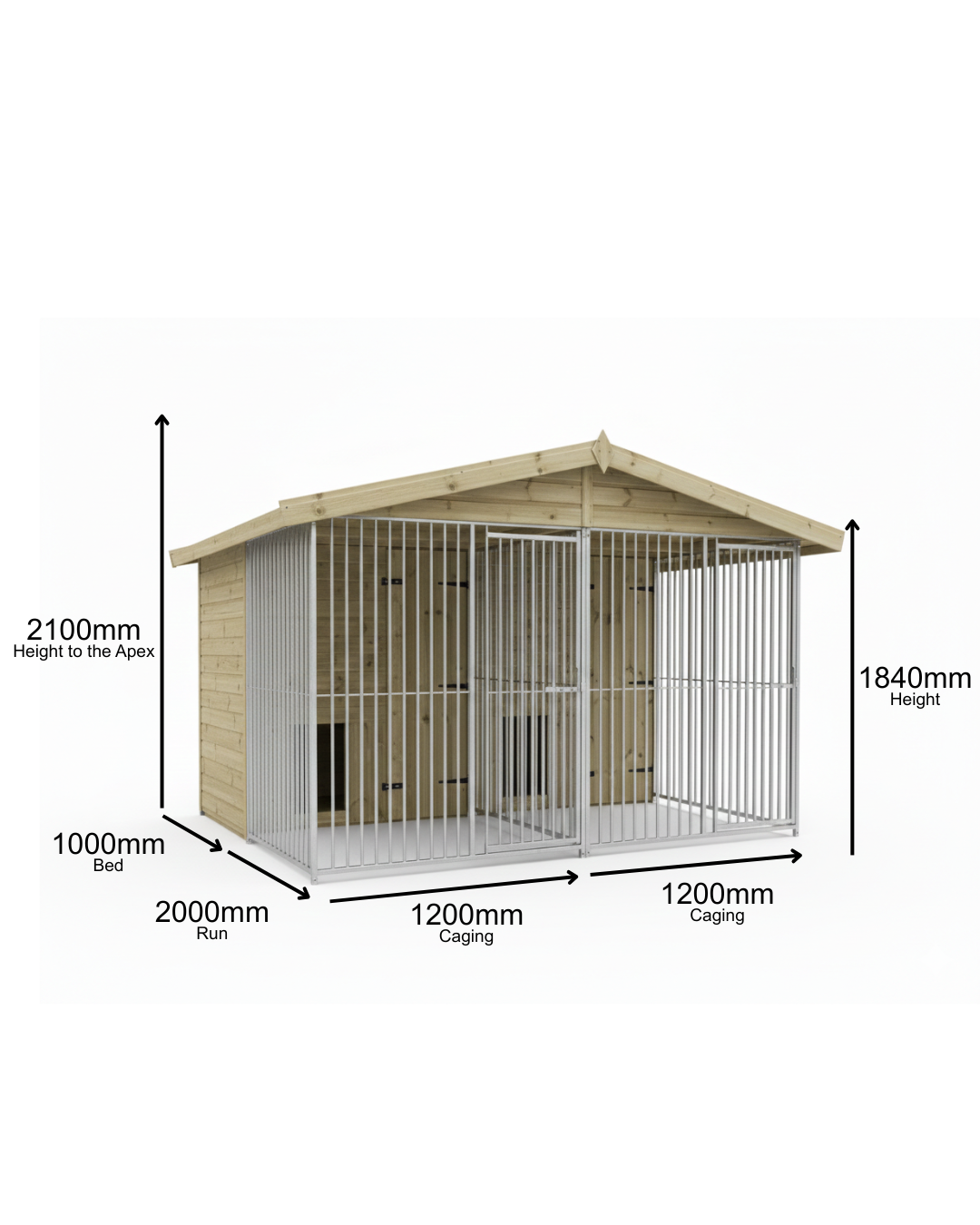 8 X 10 ft Double Dog Kennel | Installation Included
