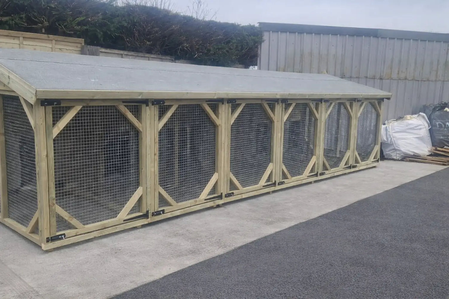 20 X 8 ft Six Bay Dog Kennel  / Animal Housing | Installation Included