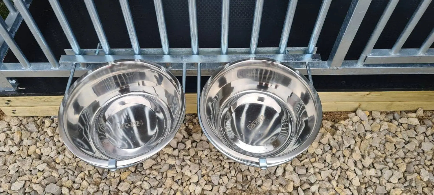 Double Dog Bowl Holder & Bowls
