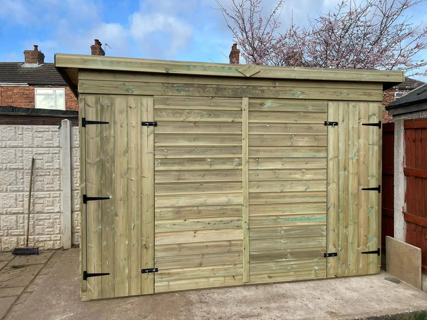 10 x 5 ft Double Shed with Pent Roof