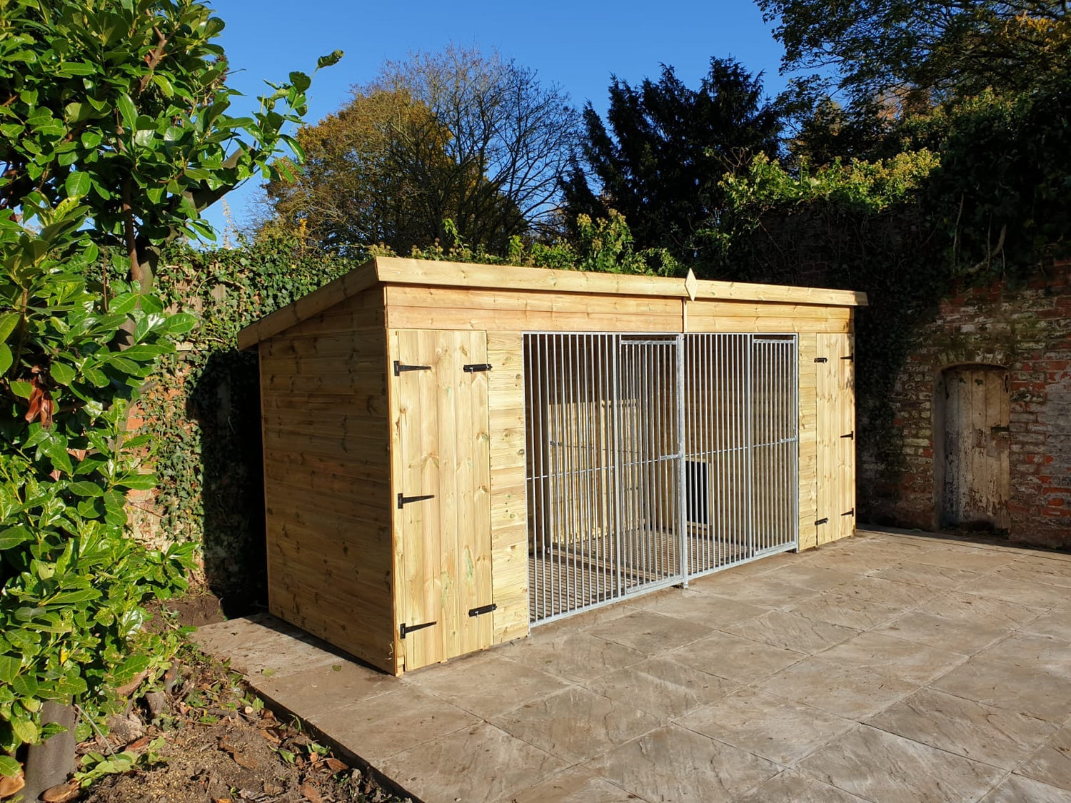 14 X 4 ft Pent Duo Kennel