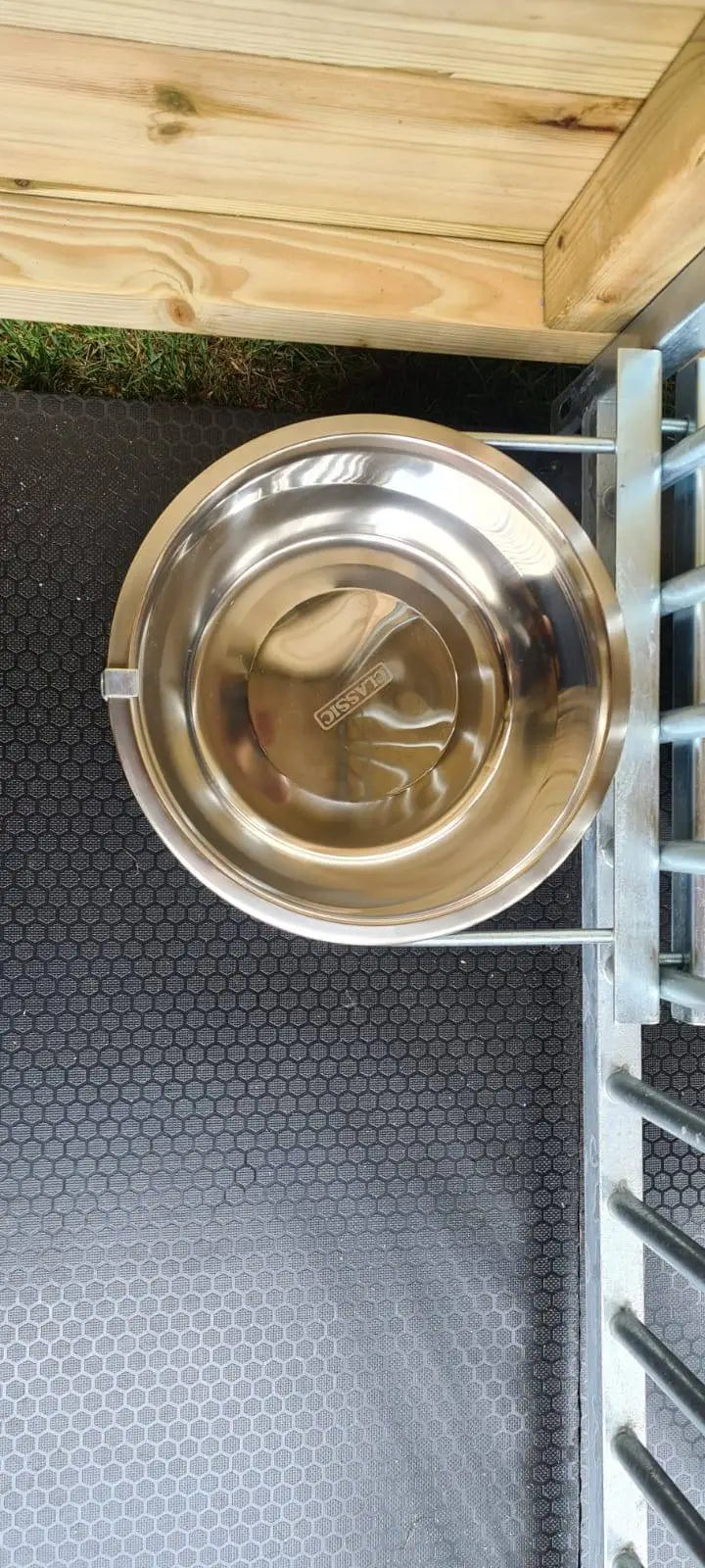 Single Dog Bowl Holder & Bowl - Single