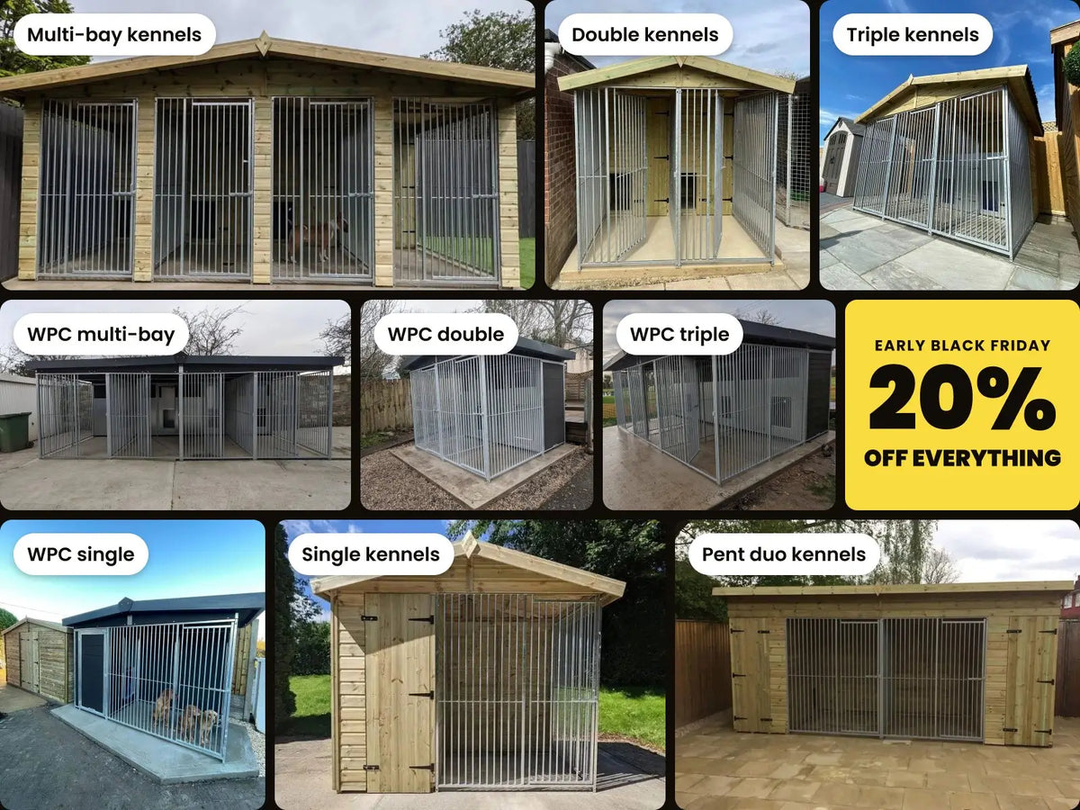 Benchmark kennel installed in a customer's garden