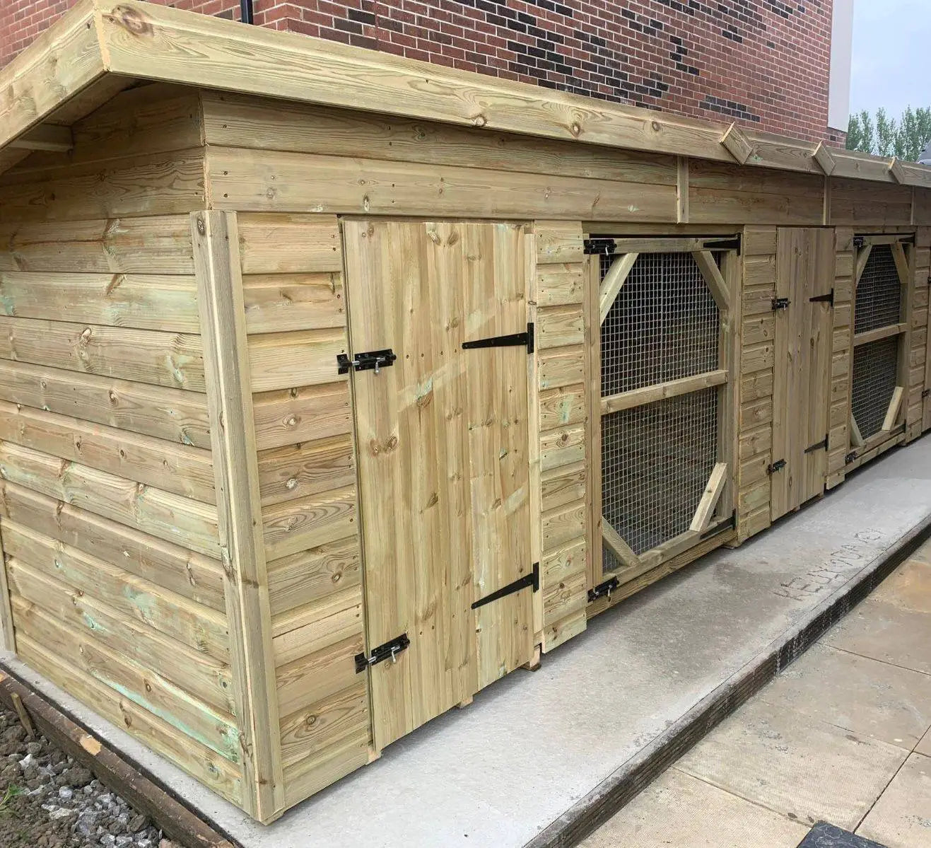 16 X 5 ft Pent Duo Dog Kennel  / Animal Housing