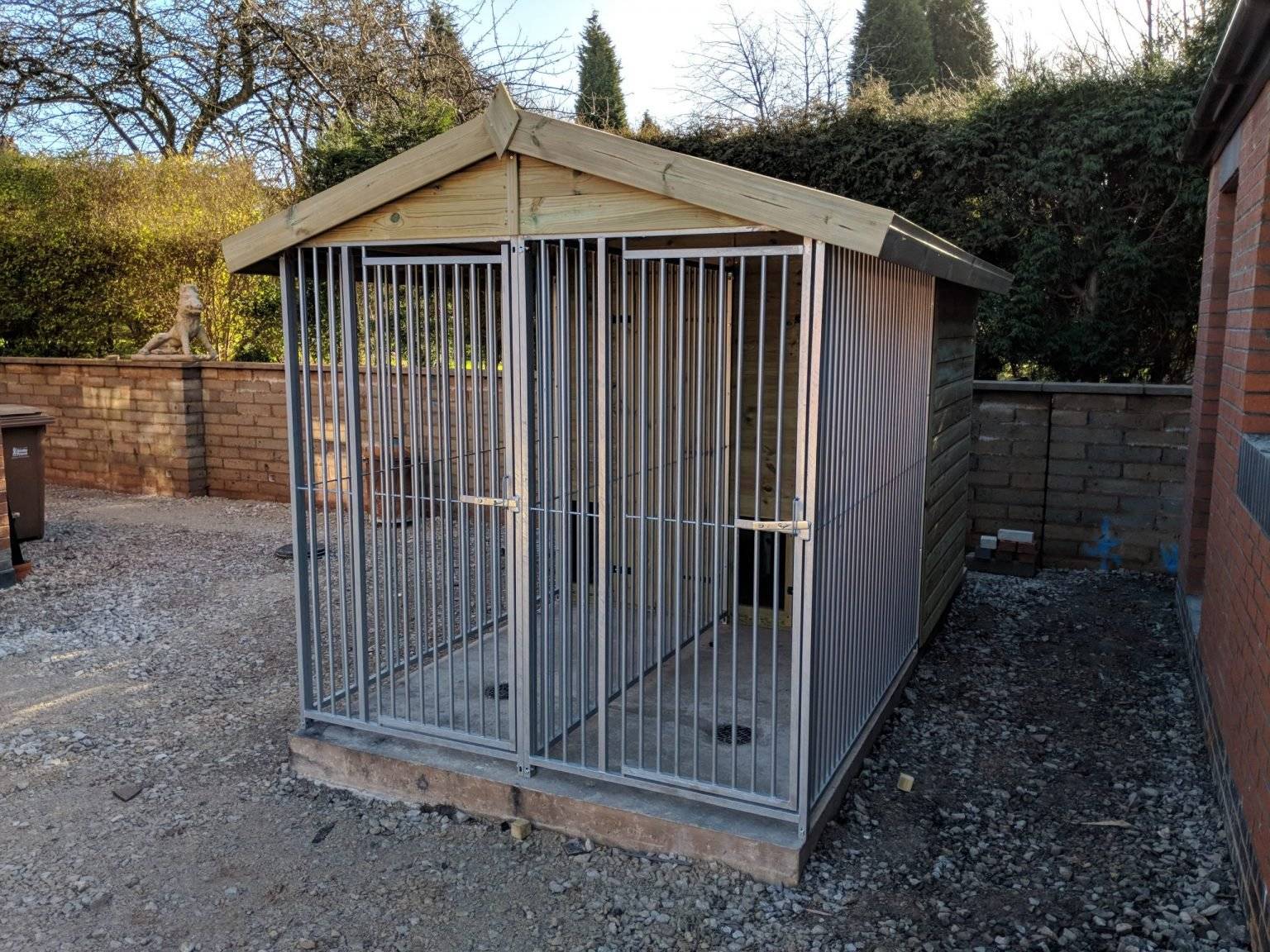 6.5 X 10 ft Duo Dog Kennel benchmarkkennels